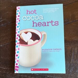 Scholastic Hot Cocoa Hearts Book - Blue and Pink Cover